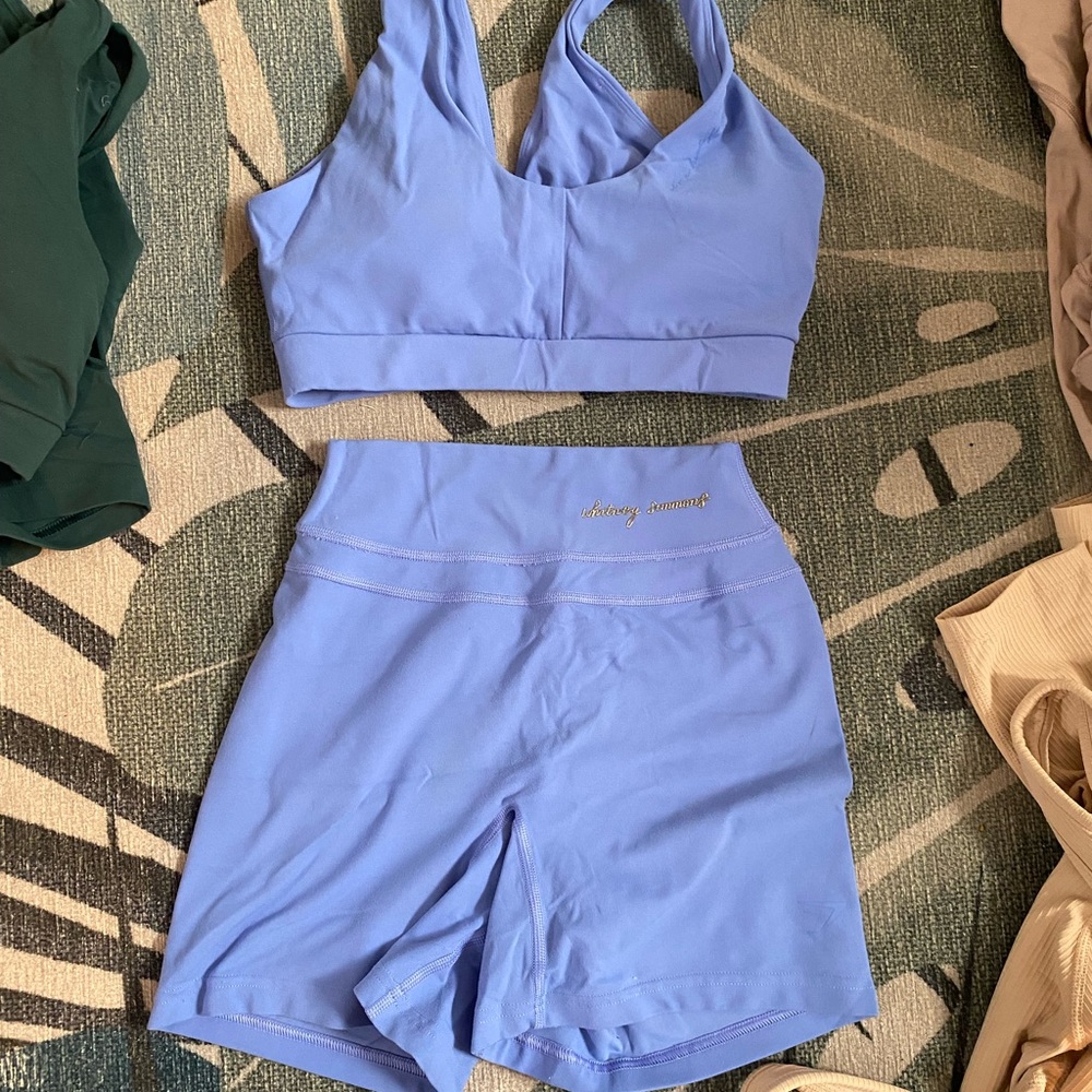 Whitney Simmons gymshark collection in blue